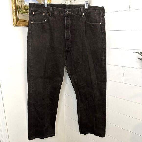 Levi's 501 XX Original Shrink To Fit Jeans Rigid Button Fly Black 46x32(43x30) - Picture 1 of 5